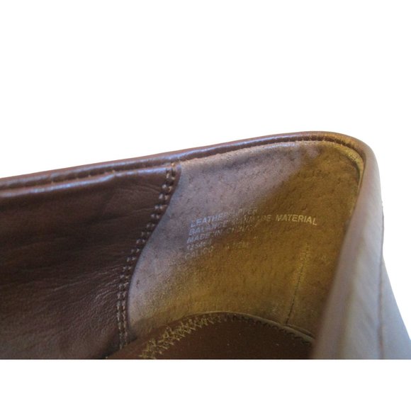 *M.P.S. Brown Squared Almond Toe Ballet Flats - Picture 9 of 9